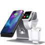Stacja ładująca Bestand 3w1 do Apple Watch / AirPods i szybkiego bezprzewodowego ładowania iPhone'a - szary