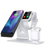 Stacja ładująca Bestand 3w1 do Apple Watch / AirPods i szybkiego bezprzewodowego ładowania iPhone'a - srebrna