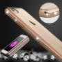 Luksusowe przezroczyste etui ochronne z kamyczkami w stylu diamentu dla Apple iPhone 6 Plus / 6S Plus -złote