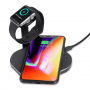 Stacja dokująca i bezprzewodowa stacja ładująca do iPhone / Apple Watch - czarna