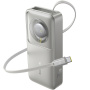Powerbank Baseus OS Free2Pull z wbudowanym kablem USB-C i portem USB-C - 10 000 mAh - szary