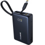 Powerbank Baseus PicoGo z wbudowanym kablem USB-C i portami USB-C / USB-A - 10 000 mAh - czarna