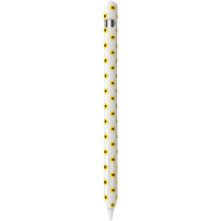 Silikonowe etui AhaStyle z motywem słoneczników do Apple Pencil 1. generacji - białe