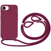 Etui ochronne ze sznurkiem do iPhone 16e / 17e - bordowe