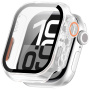 Etui zamykane w stylu Watch Ultra ze szkłem hartowanym do Apple Watch 42mm (Series 10 / 11) - mleczne