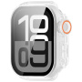 Etui zamykane w stylu Watch Ultra ze szkłem hartowanym do Apple Watch 42mm (Series 10 / 11) - mleczne