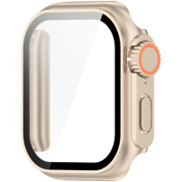 Etui zamykane w stylu Watch Ultra ze szkłem hartowanym do Apple Watch 42mm (Series 10 / 11) - złote