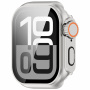Etui zamykane w stylu Watch Ultra ze szkłem hartowanym do Apple Watch 42mm (Series 10 / 11) - srebrne