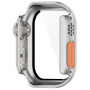 Etui zamykane w stylu Watch Ultra ze szkłem hartowanym do Apple Watch 42mm (Series 10 / 11) - srebrne