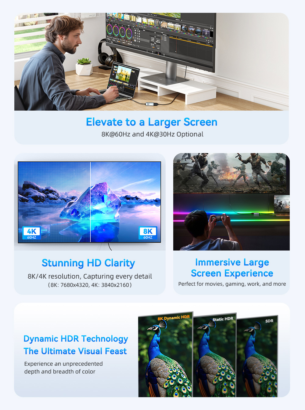 ESSAGER ES-OTG23 adapter wideo - HDMI na USB-C - ciemnoszary ESSAGER ES-OTG23 adapter wideo - HDMI na USB-C - ciemnoszary