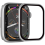 Szkło hartowane Rurihai z plastikową ramką do Apple Watch 40mm - srebrne