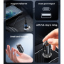 Toocki TQ-CC34A mini ładowarka samochodowa z portami USB-C / USB-A - 30W - czarna