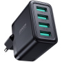 JOYROOM JR-TCN03 adapter ładowarki z 4x portami USB-A - 24W - czarny