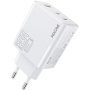 WEKOME WP-U66 GaN Szybka ładowarka sieciowa z portami 2x USB-C / USB-A - 65W - biała