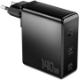 ESSAGER PST-140C2A GaN Szybka Ładowarka Adapter z Portami 2x USB-C / USB-A - 140W - czarny