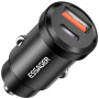 Ładowarka samochodowa ESSAGER ES-CC07 z portami USB-C / USB-A - 30W - czarna