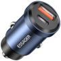 Ładowarka samochodowa ESSAGER ES-CC07 z portami USB-C / USB-A - 30W - granatowa