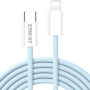ENKAY Opleciony kabel ładujący i do transmisji danych - USB-C do Lightning - 2 m - niebieski