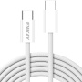 ENKAY Opleciony kabel ładujący i do transmisji danych - USB-C do USB-C - 2 m - biały