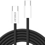 ENKAY Opleciony kabel ładujący i do transmisji danych - USB-C do USB-C - 2 m - czarny