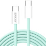 ENKAY Opleciony kabel ładująco-transmisyjny - USB-C do USB-C - 2 m - miętowy