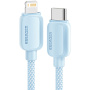 ESSAGER ES-X46 Opleciony kabel do ładowania i transmisji danych - USB-C do Lightning - 2 m - niebieski