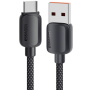 ESSAGER ES-X46 Opleciony kabel do ładowania i transmisji danych - USB-A do USB-C - 2 m - czarny