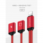 POFAN redukcja z lightning złącza do jednoczesnego podłączenia słuchawek i ładowarki dla iPhone / iPad - 12 cm - czarna