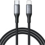 JOYROOM S-A28 Opleciony kabel do ładowania i transmisji danych - USB-C do Lightning - 1 m - czarny