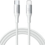 JOYROOM S-A28 Opleciony kabel do ładowania i transmisji danych - USB-C do Lightning - 1 m - biały