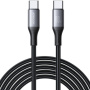 JOYROOM S-A28 Opleciony kabel do ładowania i transmisji danych - USB-C do USB-C - 2 m - czarny