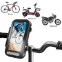 F81 uniwersalne wodoodporne etui z uchwytem rowerowym i motocyklowym na kierownicę do iPhone'a - czarne