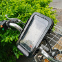 F81 uniwersalne wodoodporne etui z uchwytem rowerowym i motocyklowym na kierownicę do iPhone'a - czarne