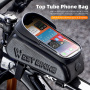 WEST BIKING YP-337 wodoodporna torba rowerowa z miejscem na iPhone'a - czarna