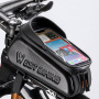 WEST BIKING YP-337 wodoodporna torba rowerowa z miejscem na iPhone'a - czarna