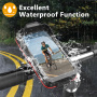 Uniwersalne, wodoodporne etui z uchwytem rowerowym i motocyklowym na kierownicę do iPhone'a - czarne
