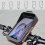 Uniwersalne, wodoodporne etui z uchwytem rowerowym i motocyklowym na kierownicę do iPhone'a - czarne