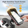Uniwersalne, wodoodporne etui z uchwytem rowerowym i motocyklowym na kierownicę do iPhone'a - czarne