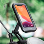 WEST BIKING Uniwersalny magnetyczny wodoodporny futerał z uchwytem na rower i motocykl na kierownicę do iPhone'a - czarny