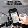 WEST BIKING Uniwersalny magnetyczny wodoodporny futerał z uchwytem na rower i motocykl na kierownicę do iPhone'a - czarny