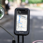 WEST BIKING Uniwersalny magnetyczny wodoodporny futerał z uchwytem na rower i motocykl na kierownicę do iPhone'a - czarny