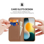 DUX DUCIS Hivo skórzane etui z klapką do iPhone Air - brązowe