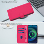 Etui z klapką z skóry PU na iPhone 17 - fuksjowe