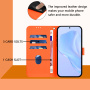 Etui z klapką z skóry PU na iPhone 17 - pomarańczowe