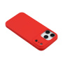 Matowe etui z miękkiego plastiku do iPhone 17 Pro Max - czerwone