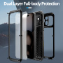 Wyjątkowo wytrzymałe etui odporne na wstrząsy, wodę i kurz do iPhone 17 Pro Max - czarne
