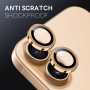 Szkła NORTHJO z metalową ramką do ochrony obiektywów tylnego aparatu dla iPhone 17 - złoty