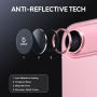 NORTHJO Szkło z metalową ramką do ochrony obiektywu tylnego aparatu dla iPhone Air - różowe