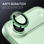 NORTHJO Szkło z metalową ramką do ochrony obiektywu tylnego aparatu dla iPhone Air - zielone