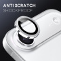 NORTHJO Szkło z metalową ramką do ochrony obiektywu tylnego aparatu dla iPhone Air - srebrne